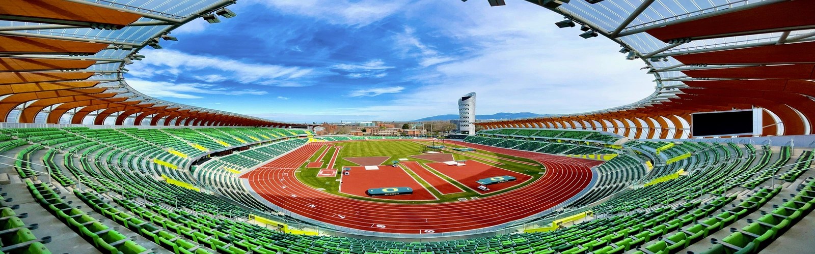 Panoramic view of Hayward Field stadium